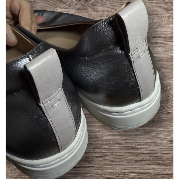 Naked Feet Regime Platform Ballet Flats Shoes Womens Sz 8.5M Pewter Leather $125 - Picture 4 of 7